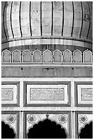 Dome and arches detail, Jama Masjid. New Delhi, India ( black and white)