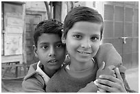 Boys. Jodhpur, Rajasthan, India (black and white)