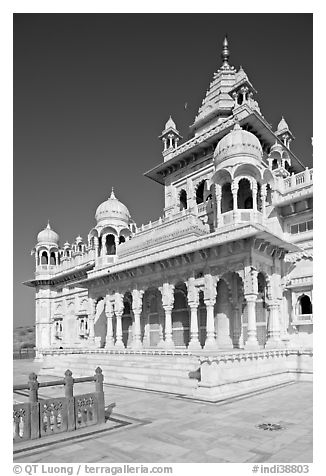 White marble memorial, Jaswant Thada. Jodhpur, Rajasthan, India