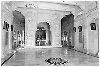 Inside Jaswant Thada. Jodhpur, Rajasthan, India (black and white)