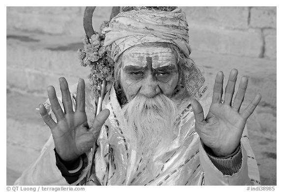 Holy man. Varanasi, Uttar Pradesh, India