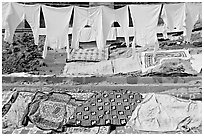 Laundry. Varanasi, Uttar Pradesh, India (black and white)