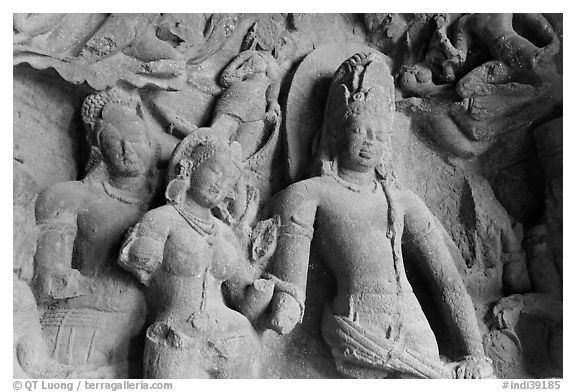 Marriage of Shiva and Parvati. Mumbai, Maharashtra, India (black and white)