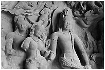 Marriage of Shiva and Parvati. Mumbai, Maharashtra, India (black and white)