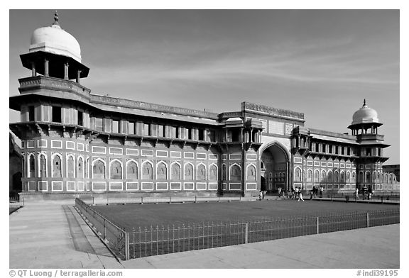 Jehangiri Palace, Agra Fort. Agra, Uttar Pradesh, India (black and white)