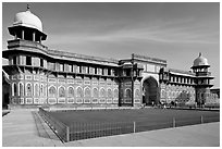 Jehangiri Palace, Agra Fort. Agra, Uttar Pradesh, India ( black and white)