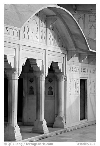 Columns, Khas Mahal, Agra Fort. Agra, Uttar Pradesh, India