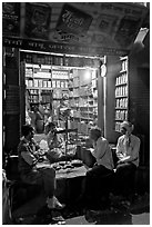 Store by night, Taj Ganj. Agra, Uttar Pradesh, India ( black and white)