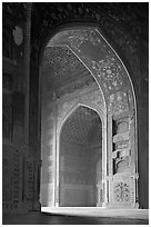 Arches in Jawab, Taj Mahal. Agra, Uttar Pradesh, India ( black and white)
