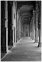 Prayer hall, Dargah (Jama Masjid) mosque. Fatehpur Sikri, Uttar Pradesh, India ( black and white)