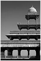 Stories reducing on the Panch Mahal. Fatehpur Sikri, Uttar Pradesh, India (black and white)