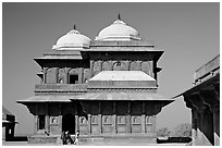 Birbal Bhavan. Fatehpur Sikri, Uttar Pradesh, India ( black and white)