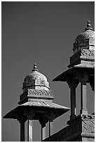 Kiosks. Fatehpur Sikri, Uttar Pradesh, India ( black and white)