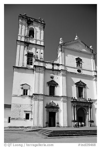 Se Cathedral facade, morning, Old Goa. Goa, India