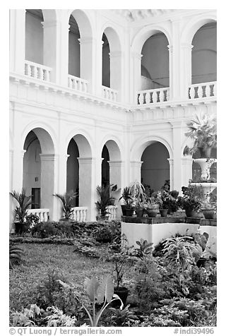 Courtyard of Basilica of Bom Jesus, Old Goa. Goa, India