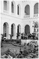 Courtyard of Basilica of Bom Jesus, Old Goa. Goa, India ( black and white)