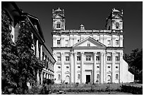 Church of St Cajetan, Old Goa. Goa, India ( black and white)