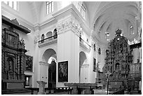 Church of St Cajetan interior, Old Goa. Goa, India ( black and white)