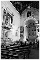 Church of St Monica interior, Old Goa. Goa, India (black and white)