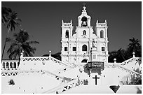 Church of our Lady of the Immaculate Conception, afternoon, Panaji. Goa, India (black and white)