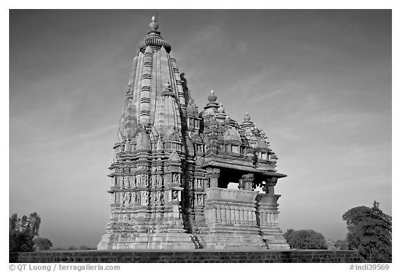 Javari Temple, Eastern Group. Khajuraho, Madhya Pradesh, India (black and white)