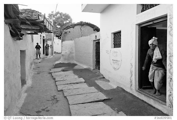 Alley in village. Khajuraho, Madhya Pradesh, India