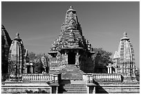 Lakshmana temple. Khajuraho, Madhya Pradesh, India (black and white)
