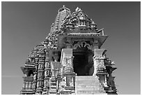 Kadariya-Mahadev temple. Khajuraho, Madhya Pradesh, India (black and white)