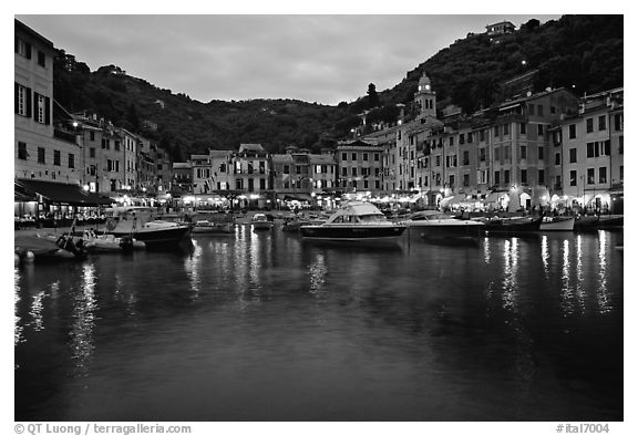 Port at dusk, Portofino. Liguria, Italy