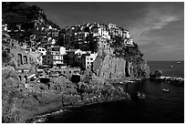 Manarola. Cinque Terre, Liguria, Italy ( black and white)