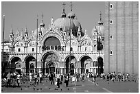Basilica San Marco, late afternoon. Venice, Veneto, Italy (black and white)