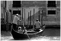Traghetto crossing. Venice, Veneto, Italy ( black and white)