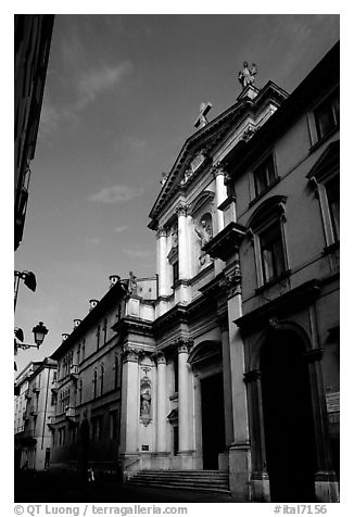 Church, Corso Andrea Paladio,. Veneto, Italy (black and white)
