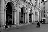 Arcades ofBasilica Paladiana, Piazza dei Signori. Veneto, Italy ( black and white)