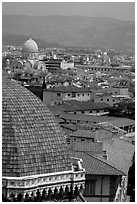 The city, with Dome by Brunelleschi in the foreground. Florence, Tuscany, Italy (black and white)