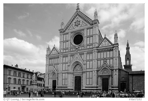 Santa Croce. Florence, Tuscany, Italy (black and white)