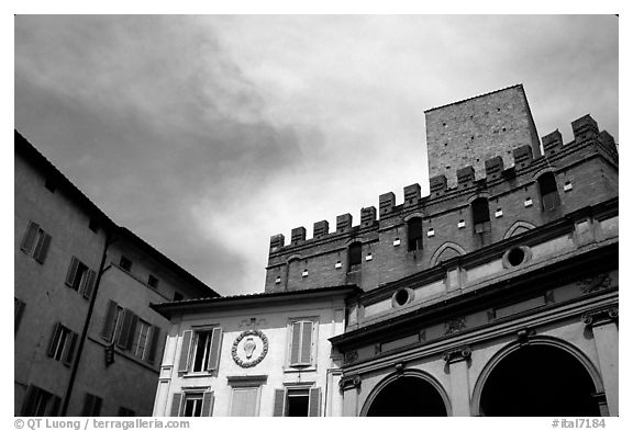 Mix of buildings of different styles. Siena, Tuscany, Italy