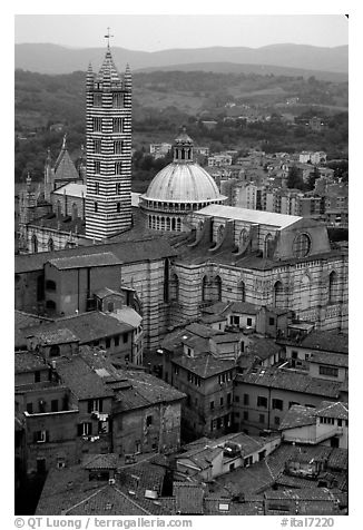 Duomo seen from Torre del Mangia. Siena, Tuscany, Italy