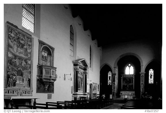 Interior of Chiesa di Sant'Agostino. San Gimignano, Tuscany, Italy