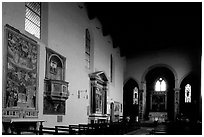 Interior of Chiesa di Sant'Agostino. San Gimignano, Tuscany, Italy ( black and white)