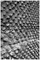 Wall detail along the Pecile, Villa Hadriana. Tivoli, Lazio, Italy (black and white)