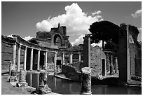 Maritime Theatre, Villa Adriana. Tivoli, Lazio, Italy (black and white)