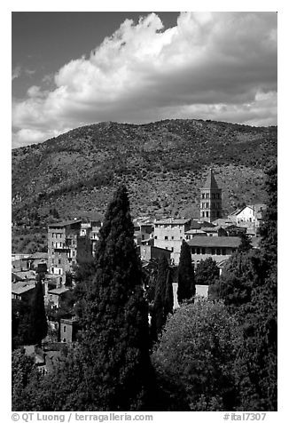 The town. Tivoli, Lazio, Italy (black and white)