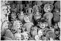 Terra Cotta ornaments. Tivoli, Lazio, Italy ( black and white)