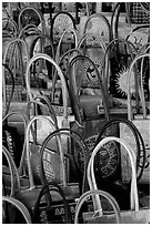 Leather bags. Tivoli, Lazio, Italy (black and white)