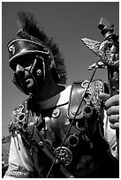 Roman Legionnaire, Roman Forum. Rome, Lazio, Italy ( black and white)