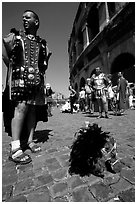 Wherever I rest my helmet, that's my home, Roman Forum. Rome, Lazio, Italy (black and white)