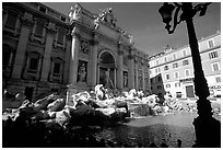 Trevi Fountain. Rome, Lazio, Italy ( black and white)