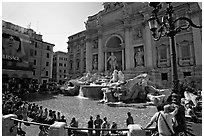 Trevi Fountain. Rome, Lazio, Italy ( black and white)
