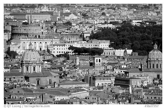 View of the city from Saint Peter's Dome. Rome, Lazio, Italy